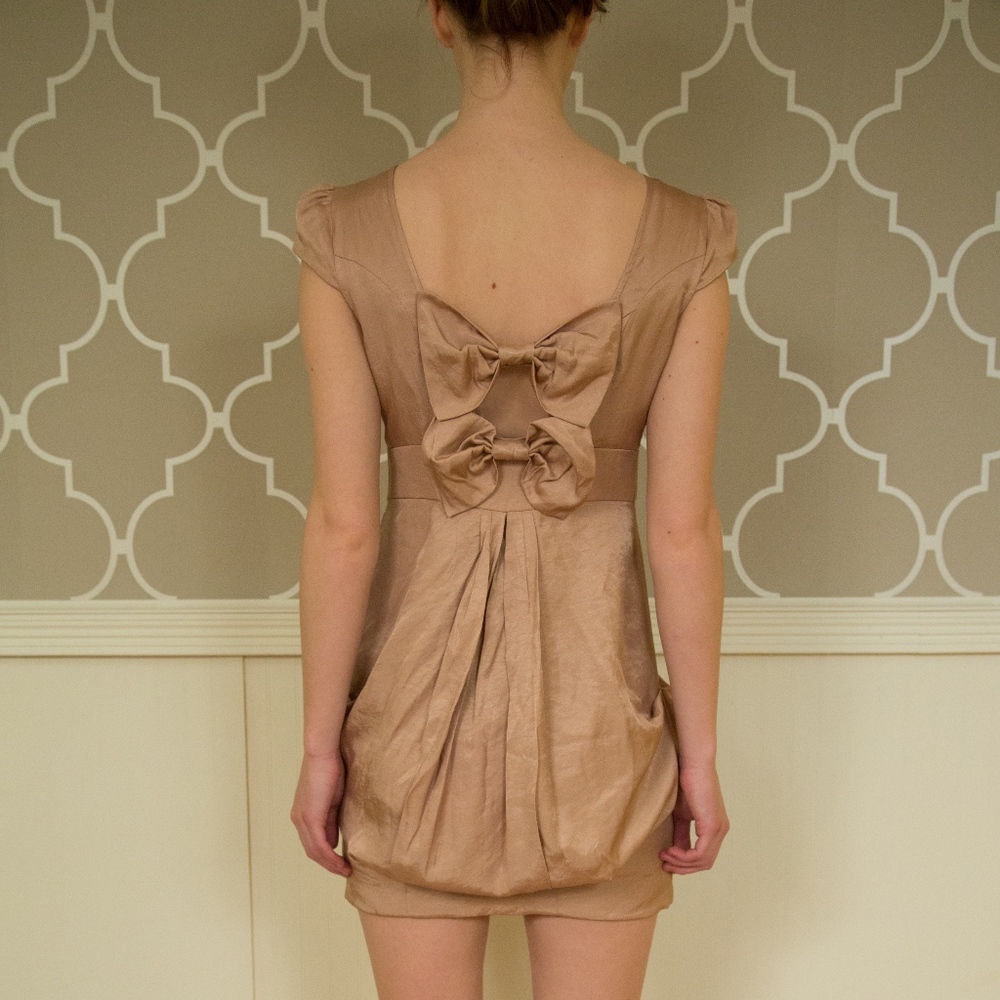 Forever 21 Twelve by Twelve Blush Bow Dress XS NWT